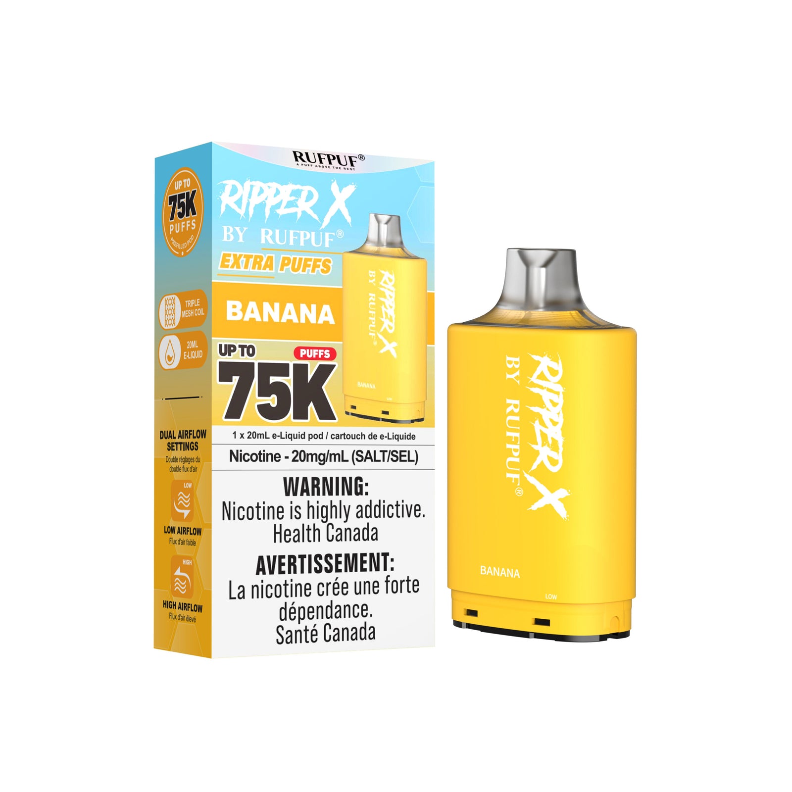 Ripper X 75K - Closed Pod System - Banana