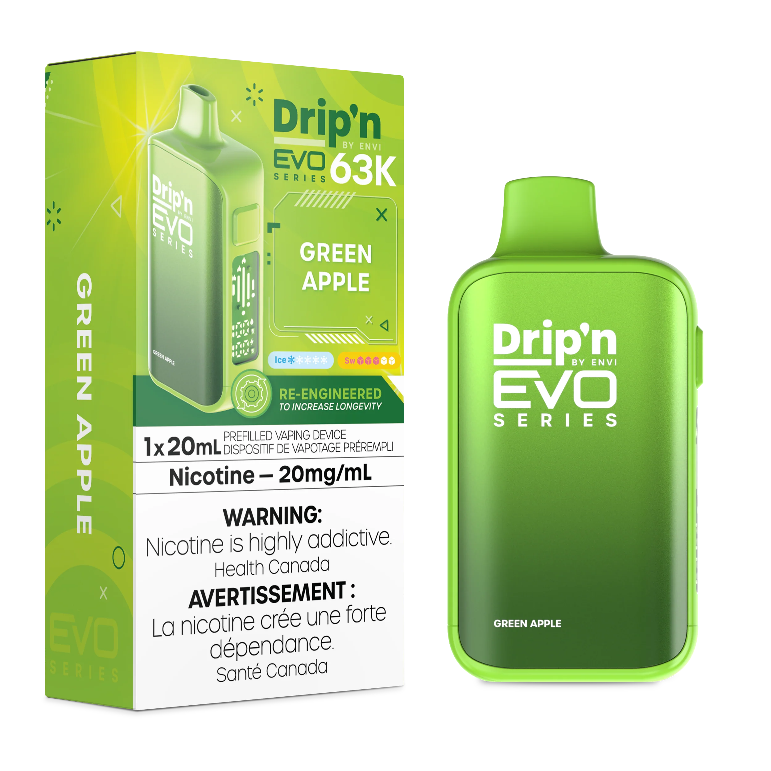 Drip'n by Envi EVO 63K Disposable - Baja Green D Ice