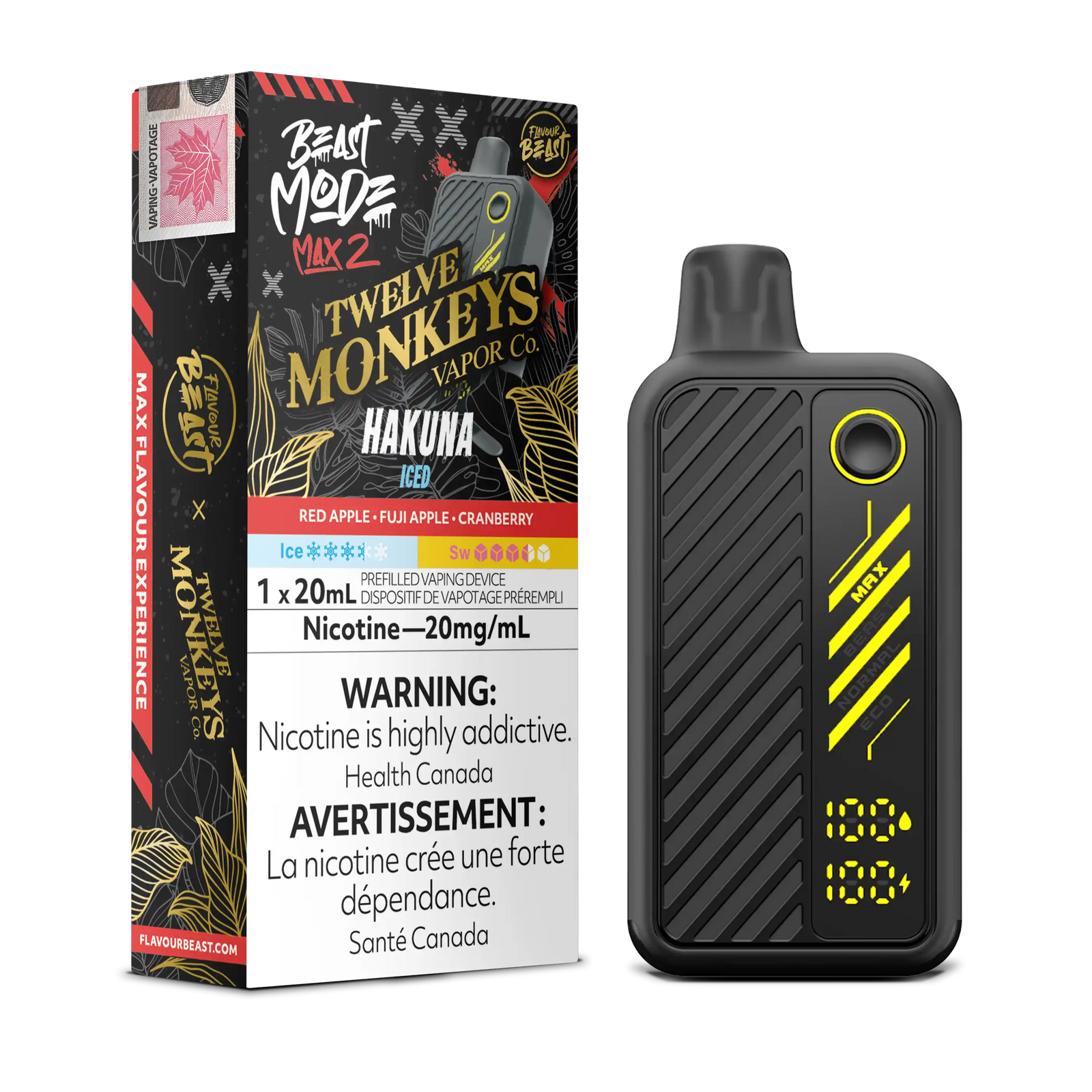 Twelve Monkeys x Flavour Beast Mode Max 2 50K - Disposable [FE]