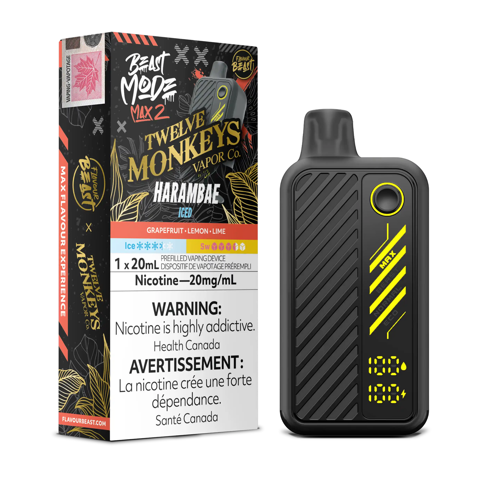 Twelve Monkeys x Flavour Beast Mode Max 2 50K - Disposable [FE]