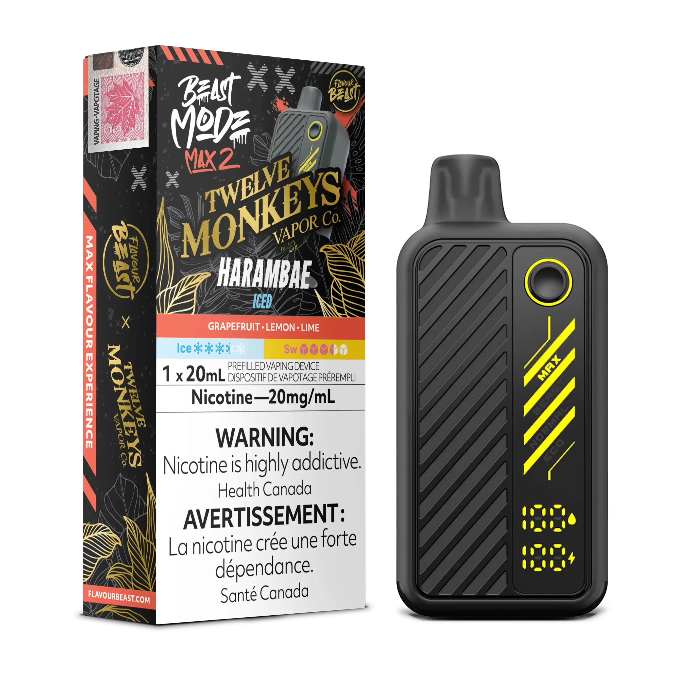 Twelve Monkeys x Flavour Beast Mode Max 2 50K - Jetable [FR]