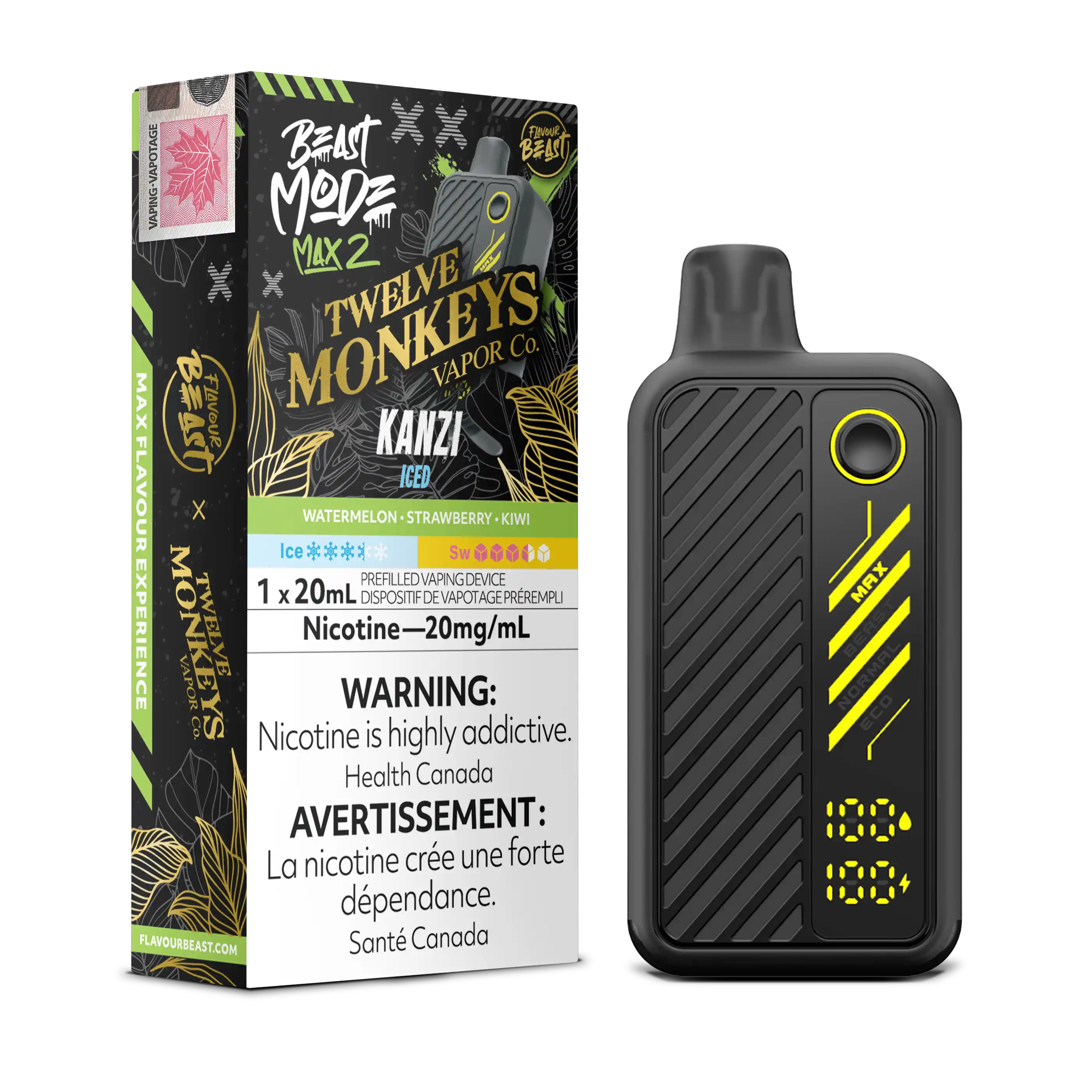 Twelve Monkeys x Flavour Beast Mode Max 2 50K - Jetable [FR]