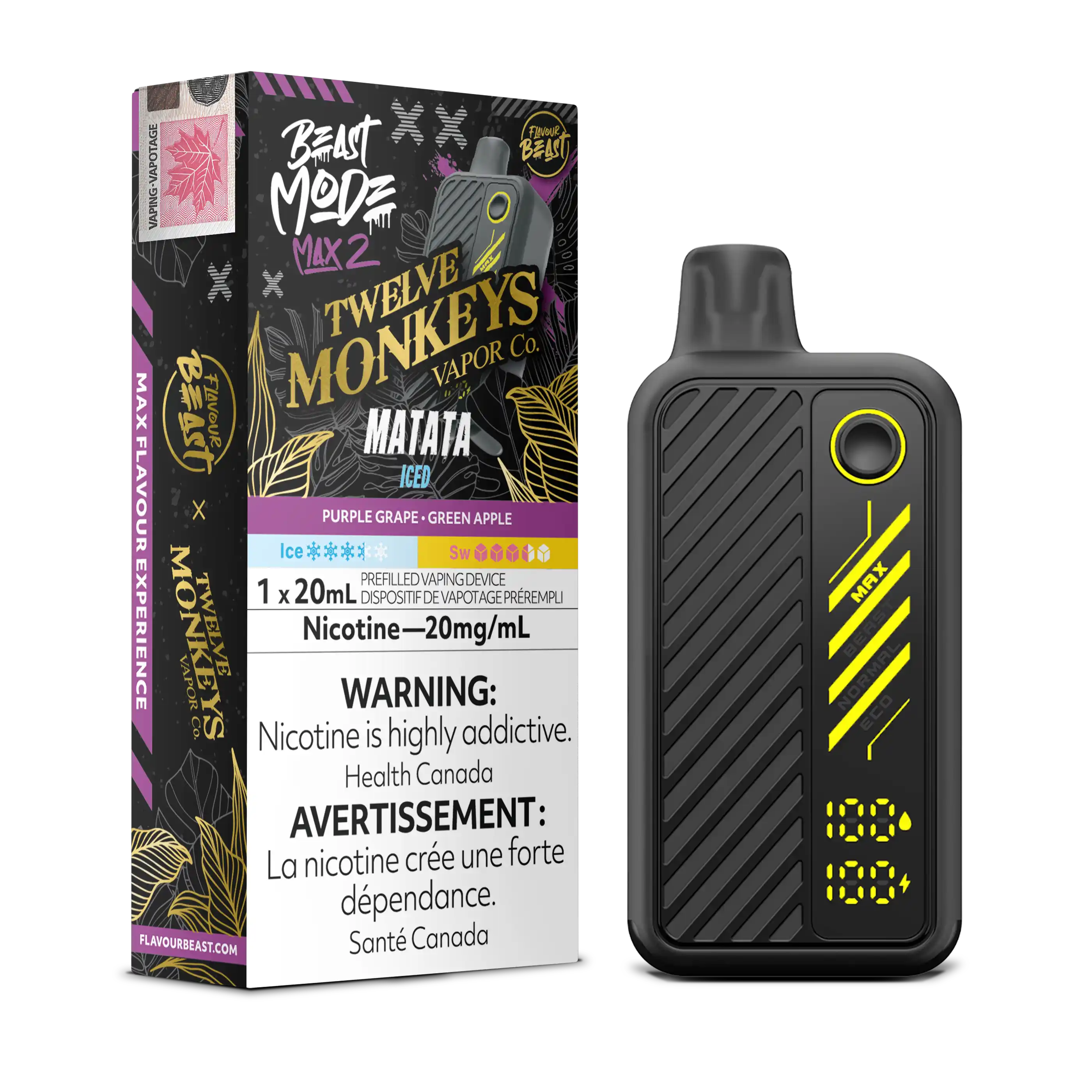 Twelve Monkeys x Flavour Beast Mode Max 2 50K - Jetable [FR]