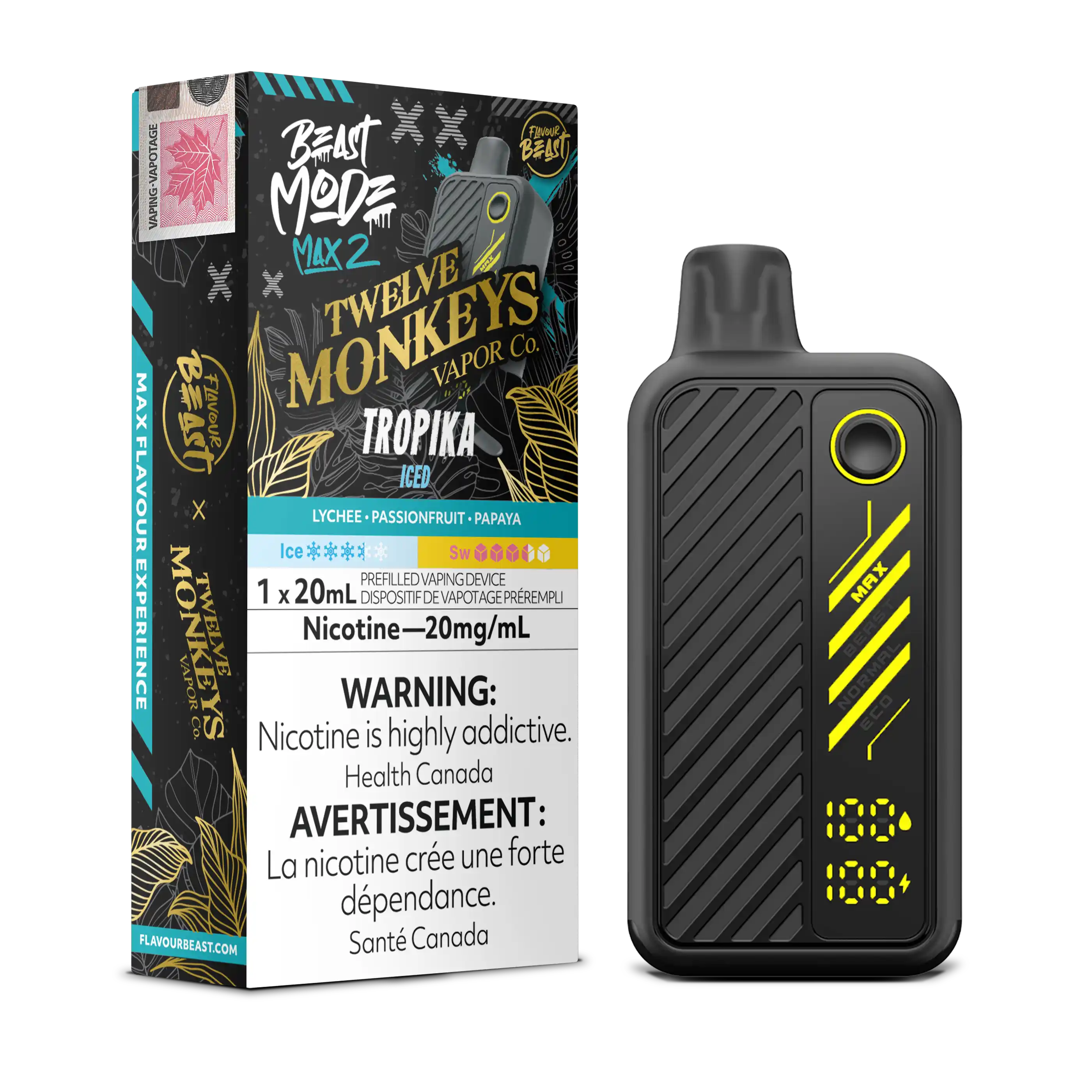 Twelve Monkeys x Flavour Beast Mode Max 2 50K - Jetable [FR]