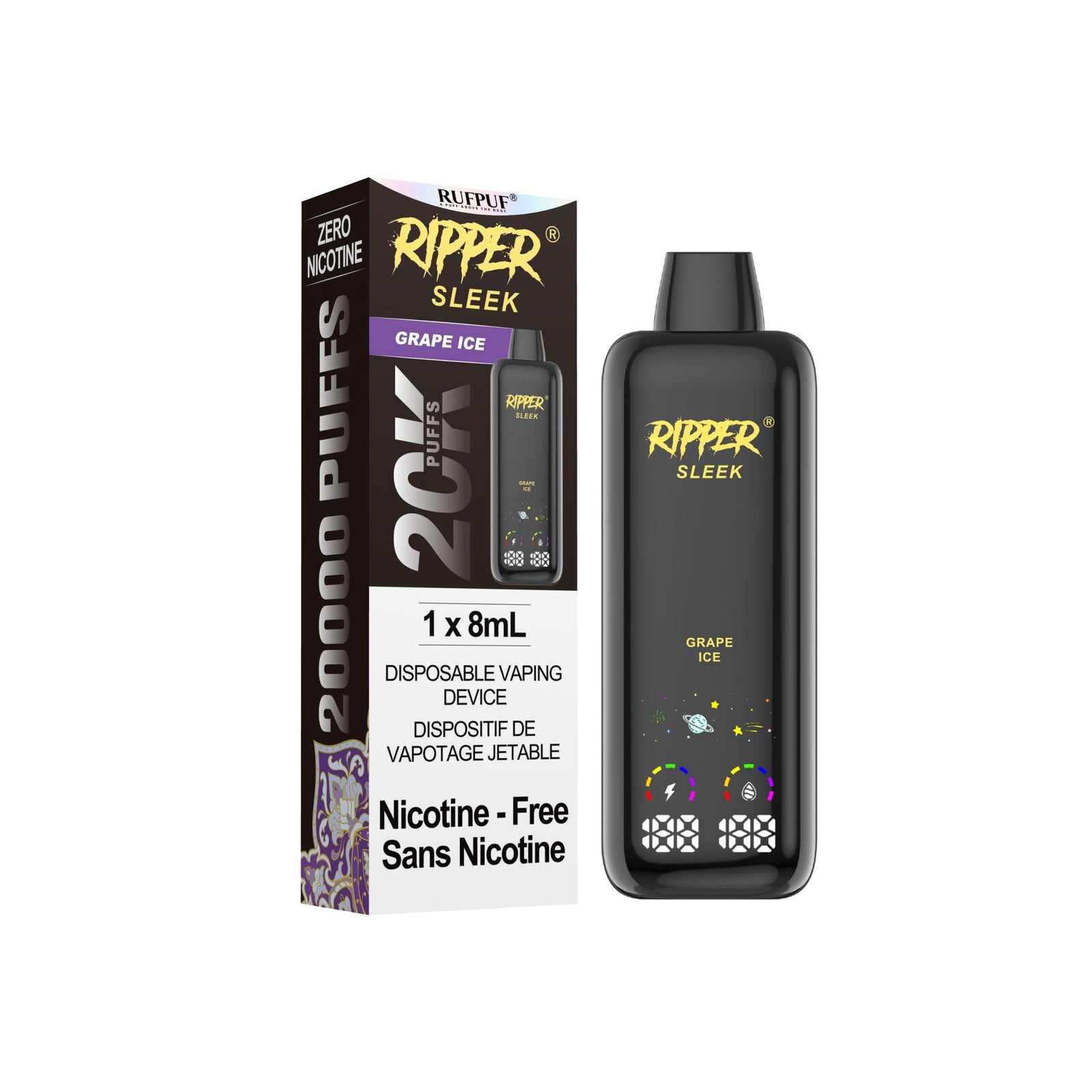 Ripper Sleek Zero Nicotine 20K  - Disposable [ON]