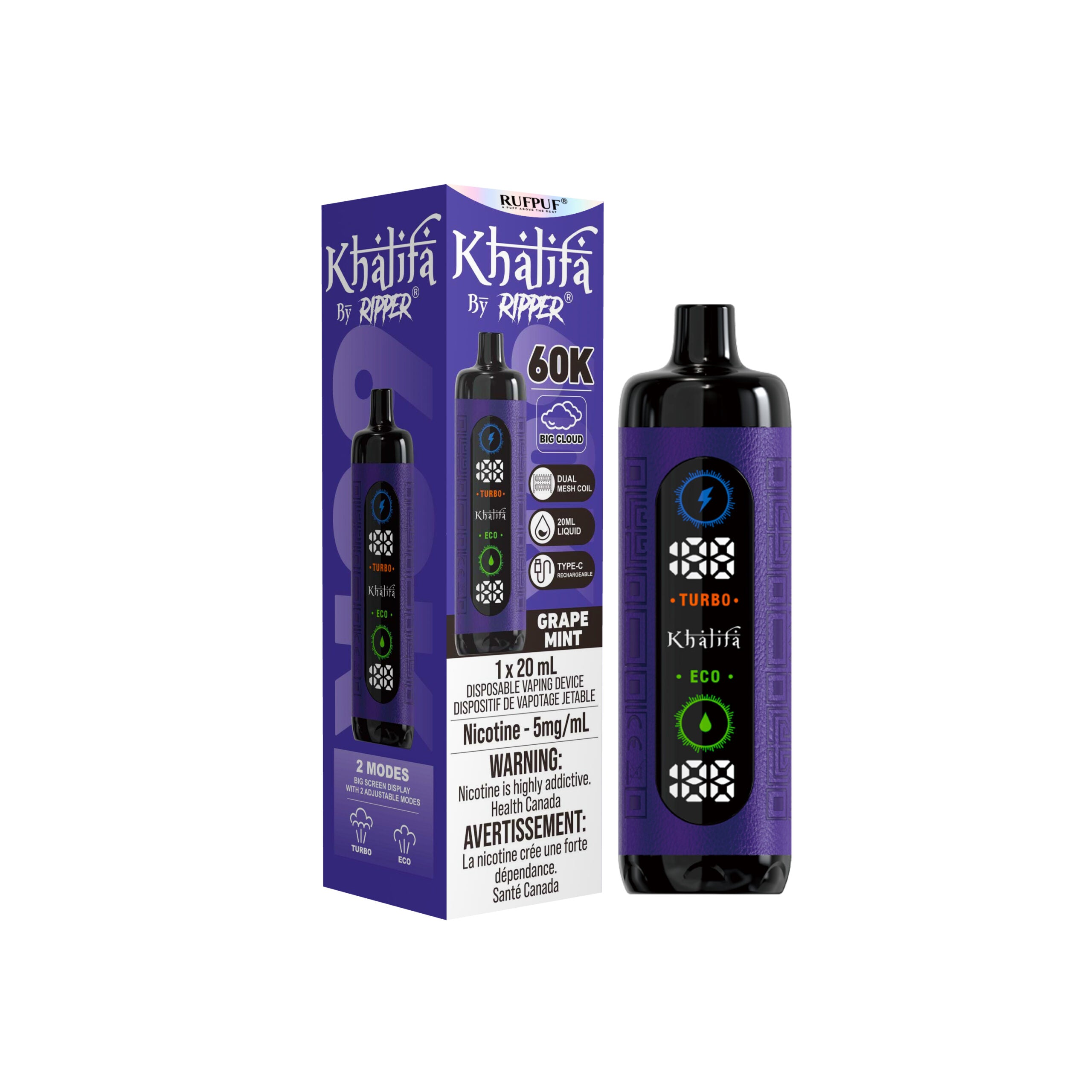 Khalifa Bar by Ripper 60K - Disposable Shisha Style Vape