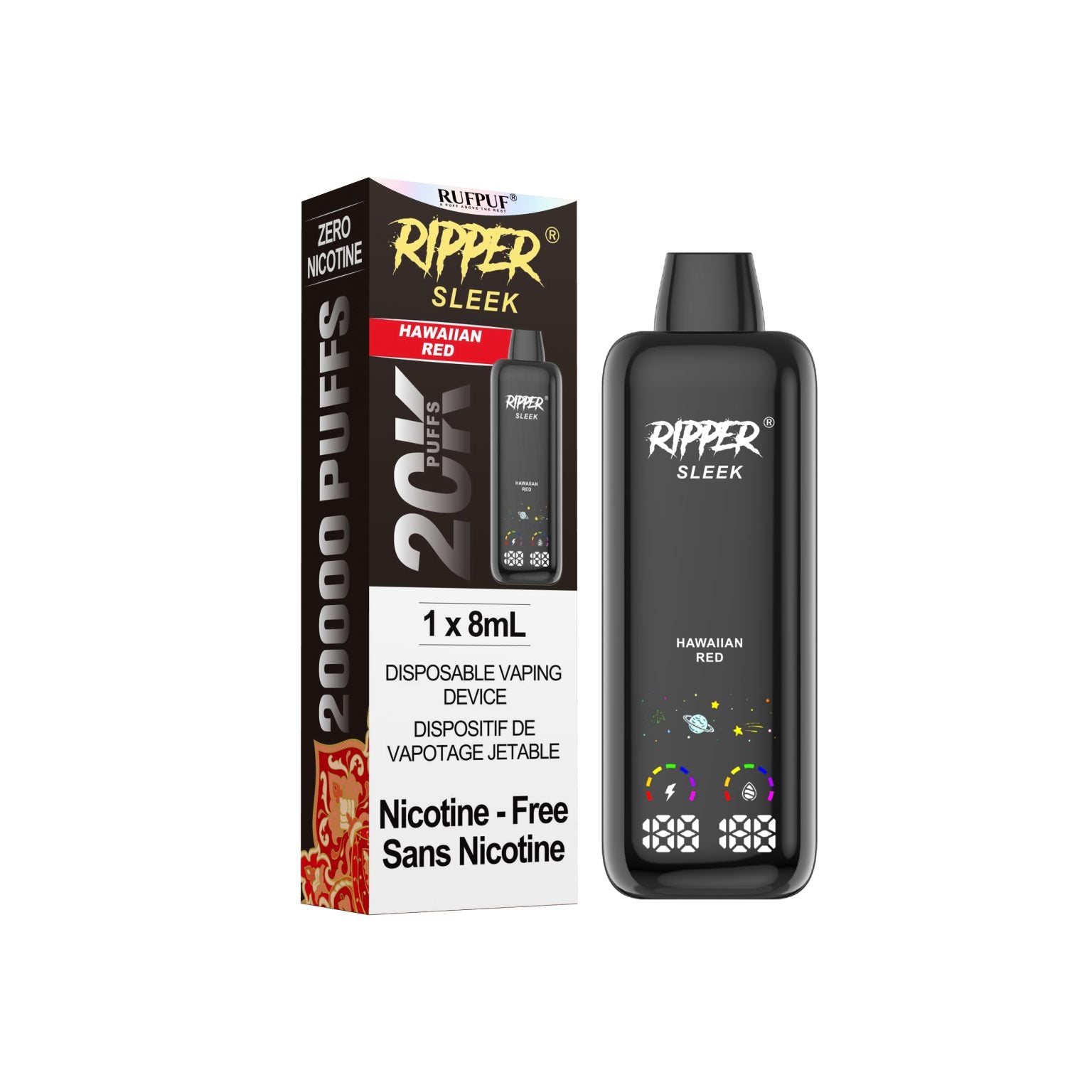 Ripper Sleek Zero Nicotine 20K - Disposable [FE]