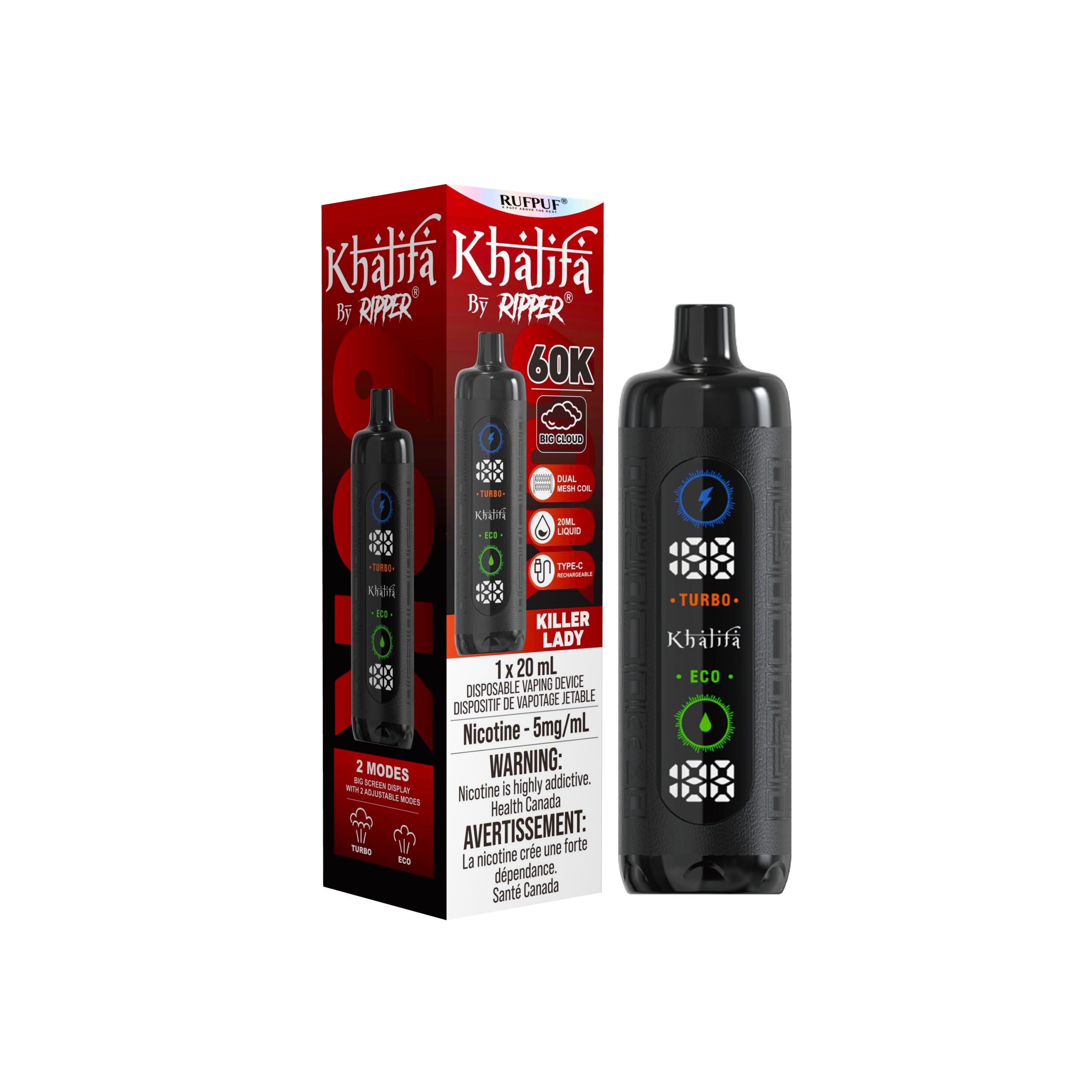 Khalifa Bar by Ripper 60K - Disposable Shisha Style Vape