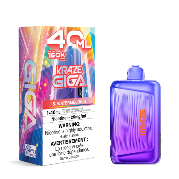 kraze Giga 40ml Watermelon G — Ontario excise stamp