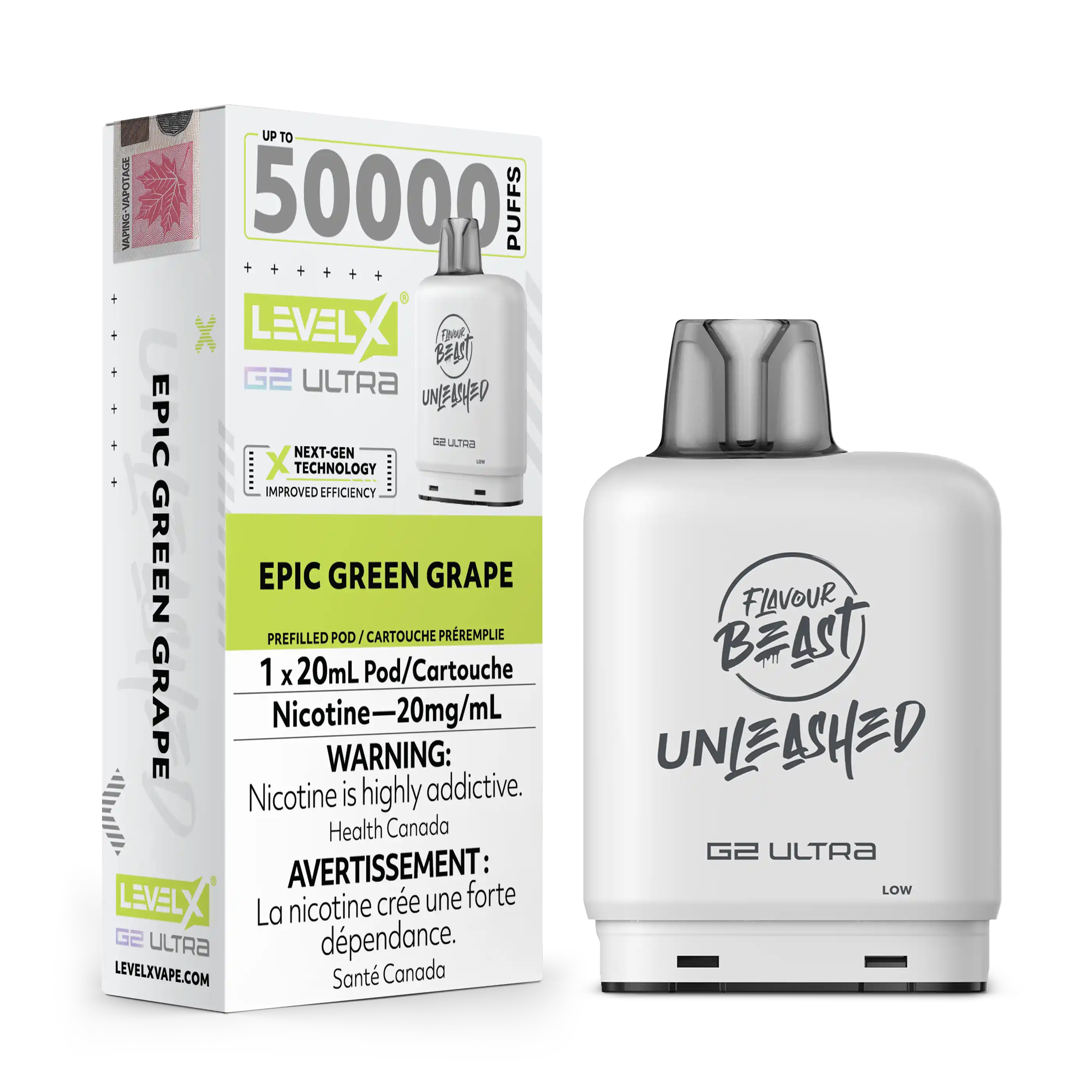 Level X Unleashed G2 Ultra 50K - Closed Pod System [ON]