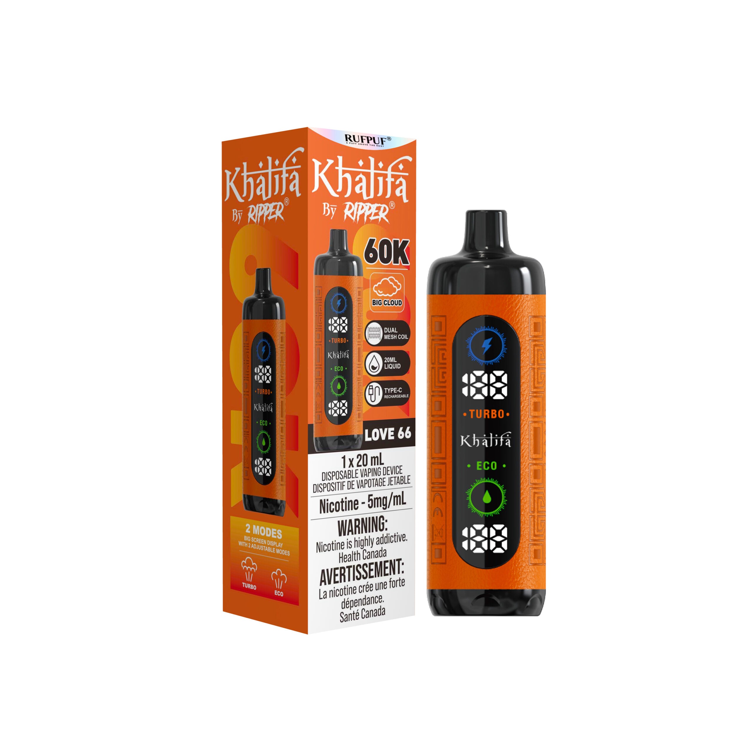 Khalifa Bar by Ripper 60K - Disposable Shisha Style Vape
