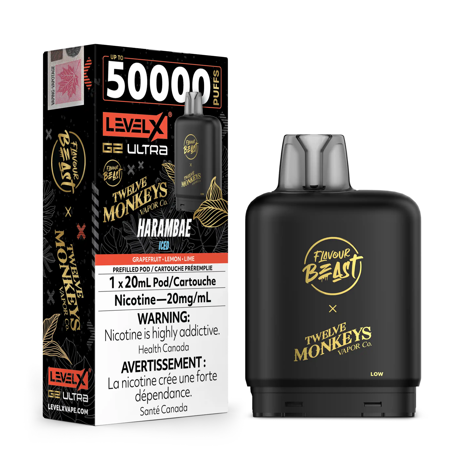 Twelve Monkeys x Level X G2 Ultra 50K - Closed Pod System [FE]