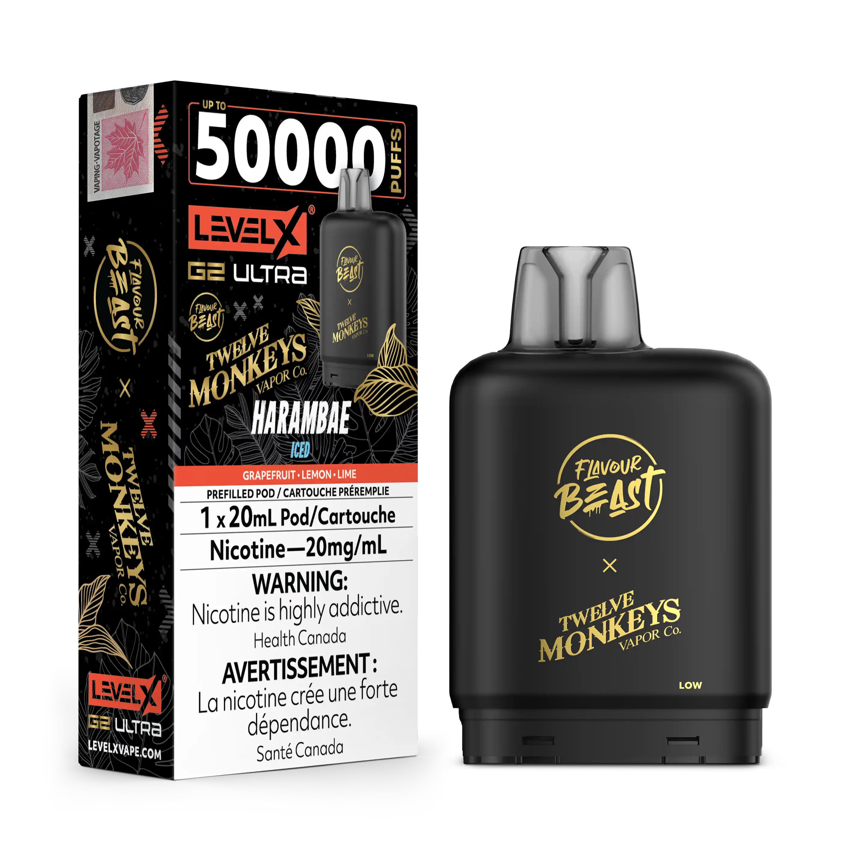 Twelve Monkeys x Level X G2 Ultra 50K - Closed Pod System [FE]