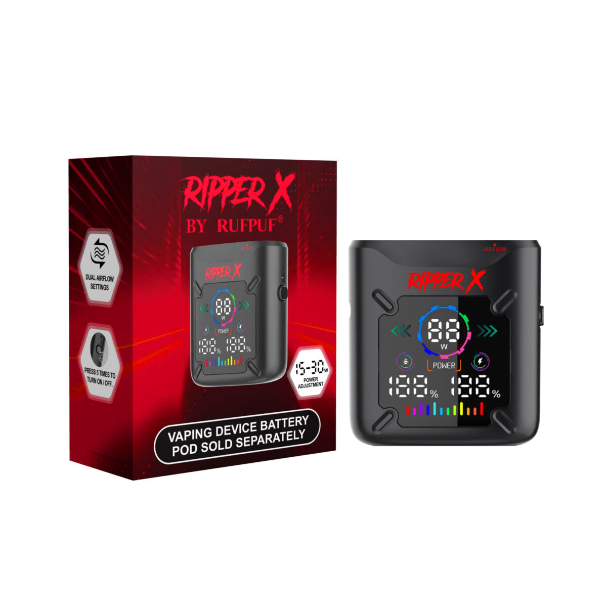 Ripper X Ultra - Open Pod System Battery 1000mAh