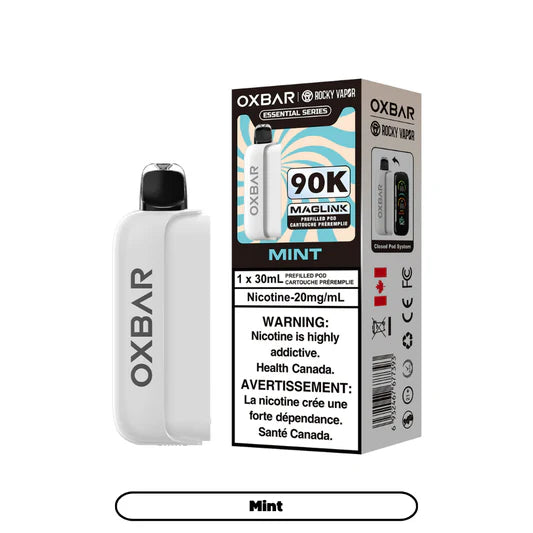 Oxbar Maglink - Closed Pod System Pods Mint — Ontario excise stamp (front view)