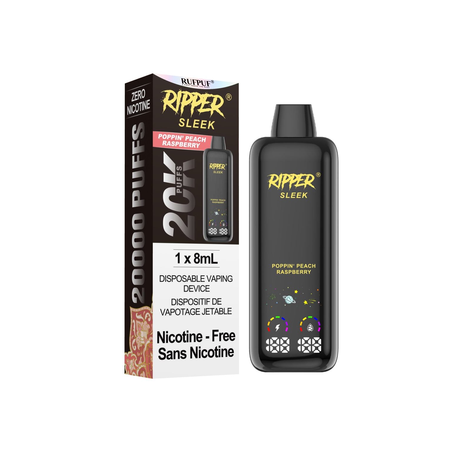 Ripper Sleek Zero Nicotine 20K - Disposable [FE]