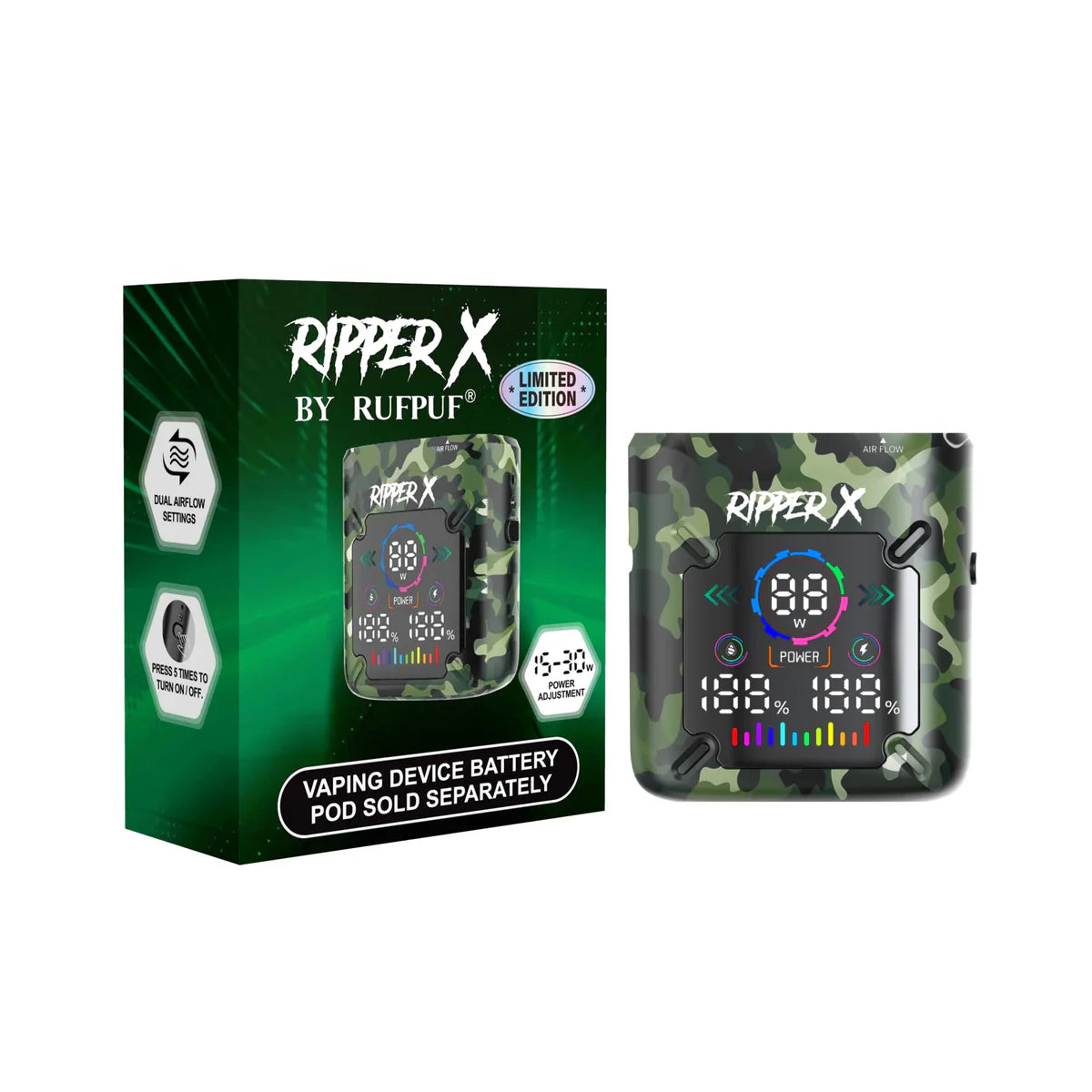 Ripper X Ultra - Open Pod System Battery 1000mAh