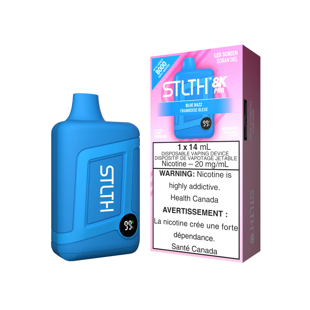 Stlth 8K Pro - Disposable Blue Razz — Ontario excise stamp