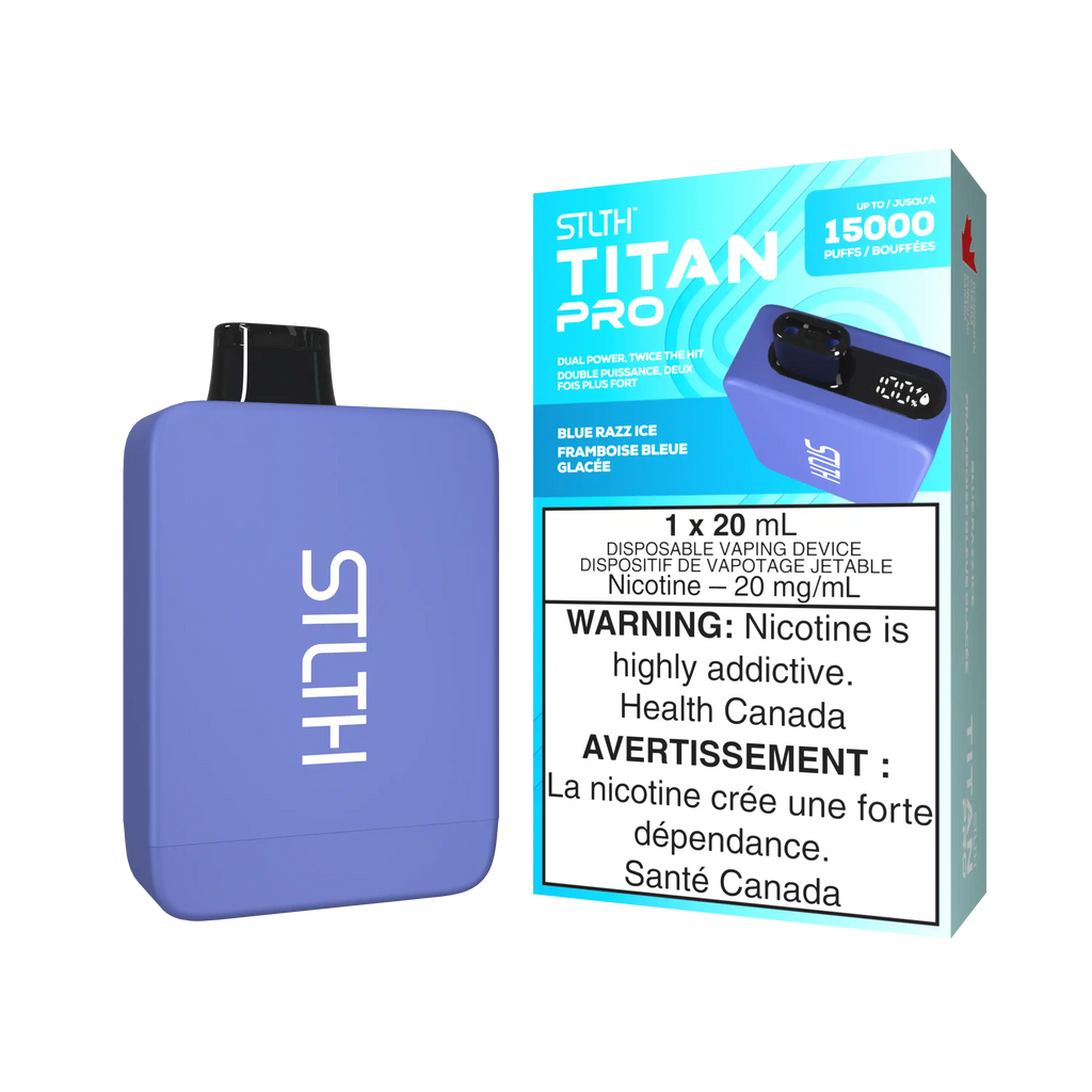 Stlth Titan Pro 15K - Disposable Blue Razz Ice — Federal excise stamp