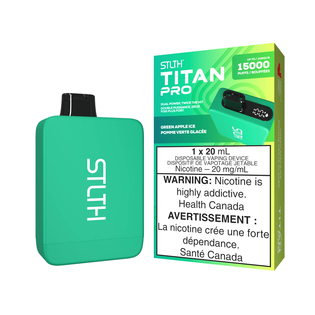 Stlth Titan Pro 15K - Disposable Green Apple Ice — Ontario excise stamp