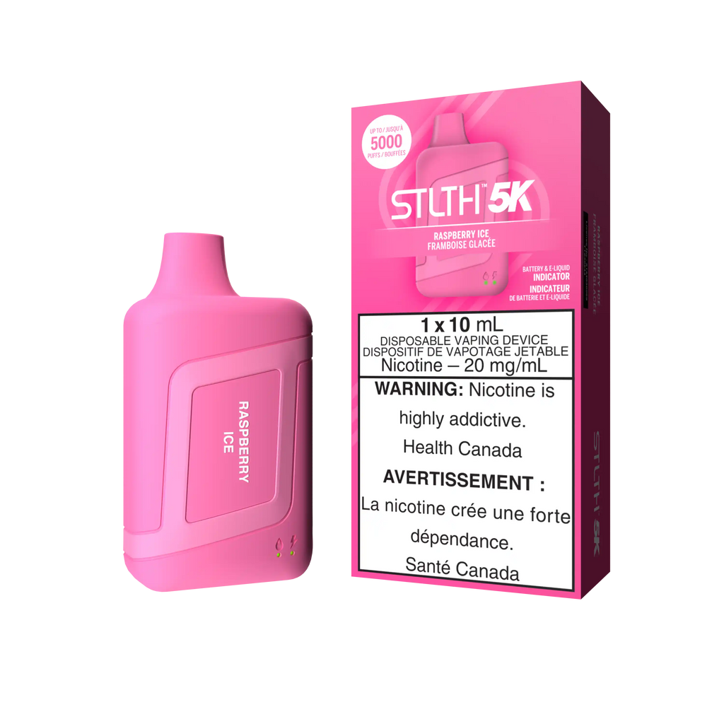 Stlth 5K - Disposable Raspberry Ice — Federal excise stamp