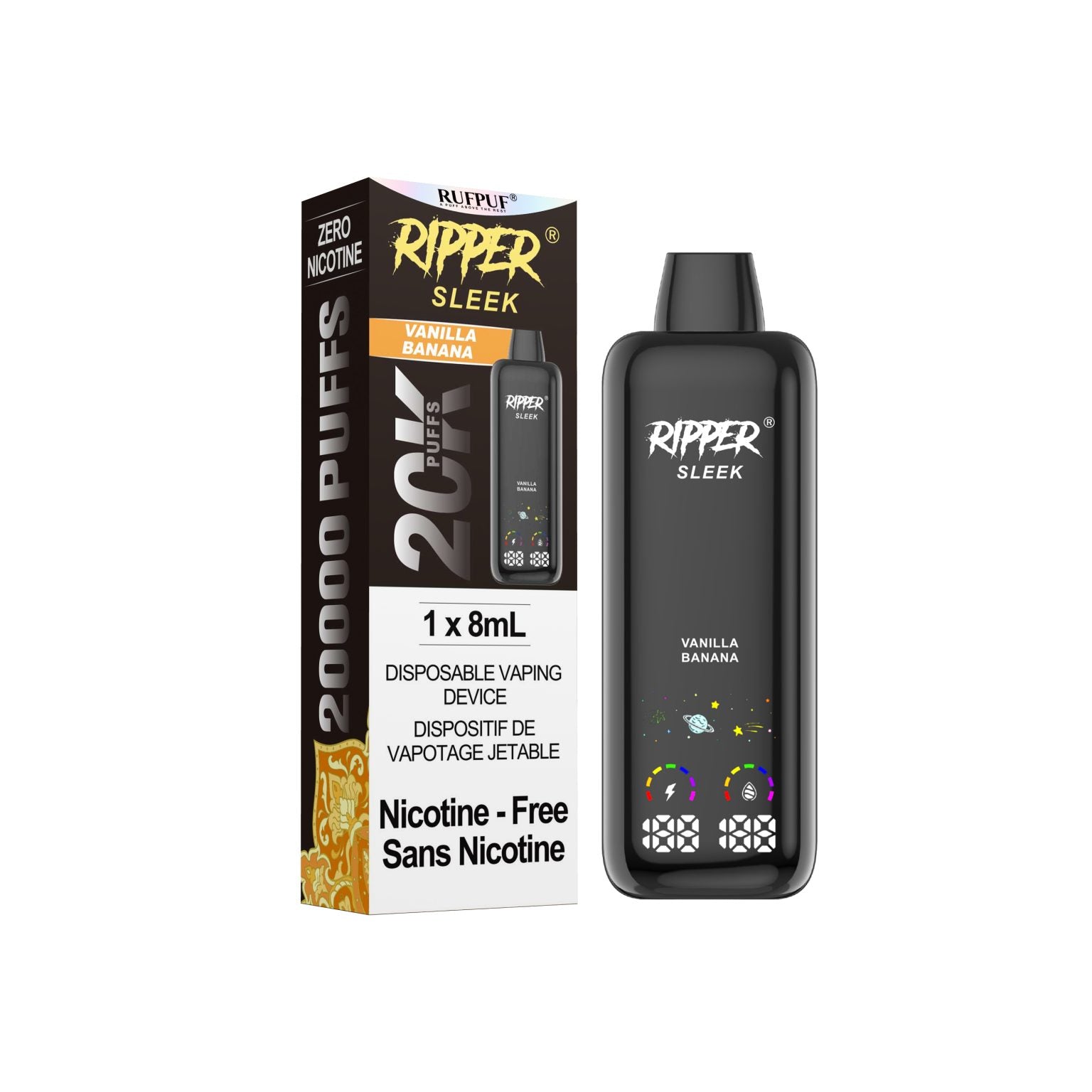Ripper Sleek Zero Nicotine 20K - Disposable [FE]