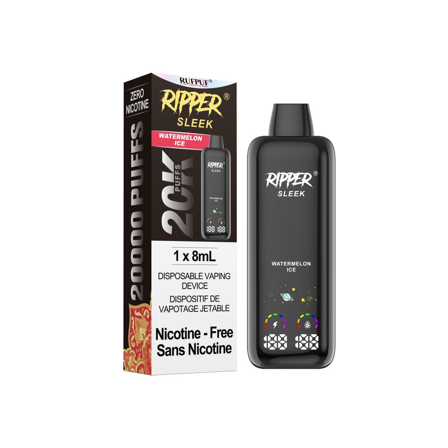 Ripper Sleek Zero Nicotine 20K  - Disposable [ON]