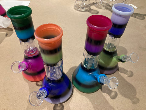 Small colourful bongs